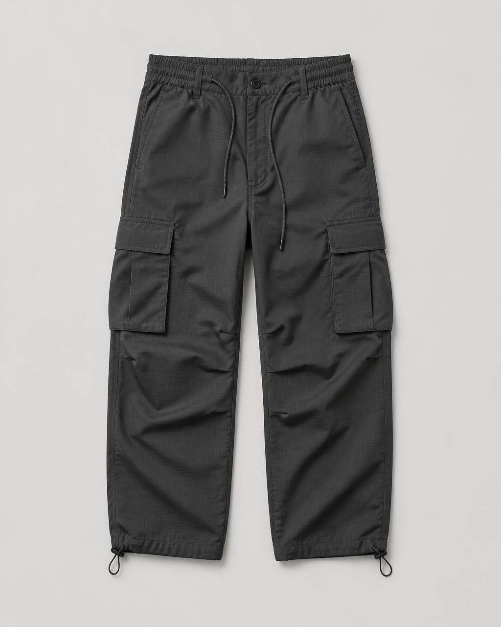 Grid Cargo Pants — charcoal ripstop
